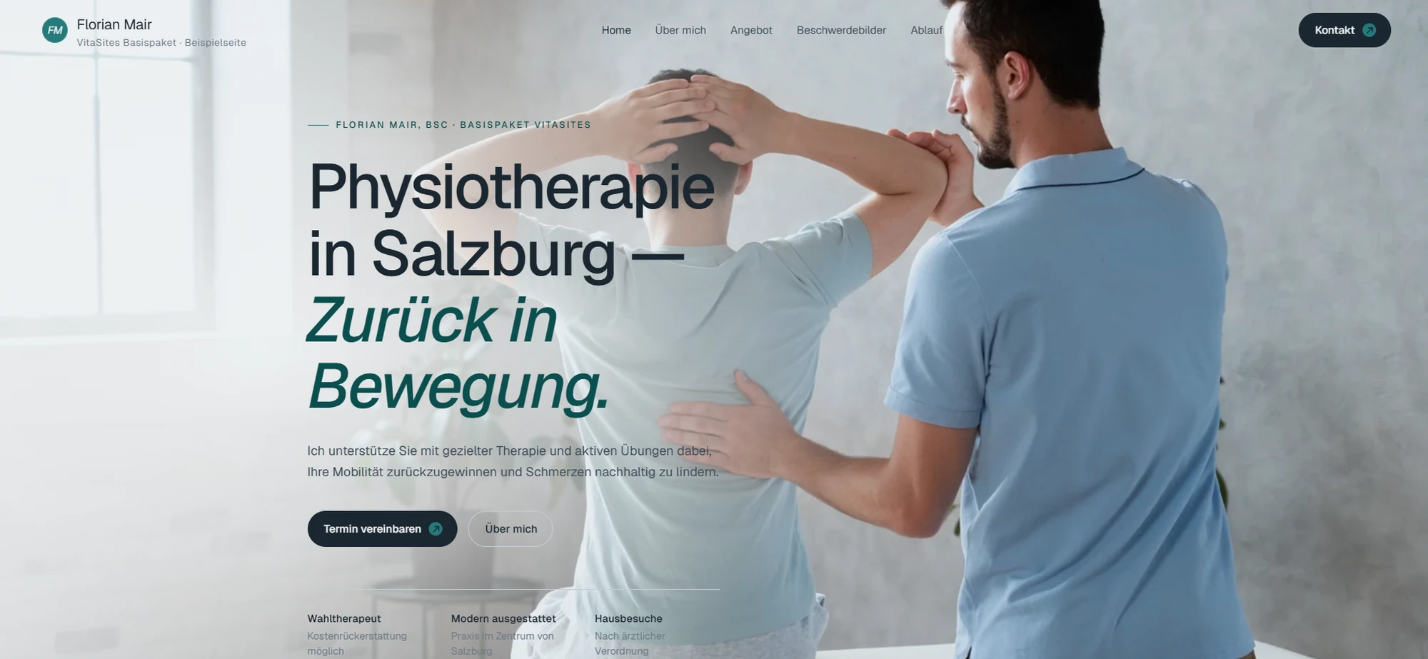 Vorschau der Basispaket-Beispielseite
