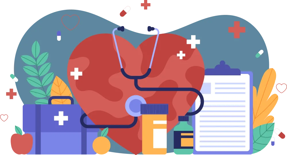Illustration: Praxis-Webauftritt für Gesundheitsberufe